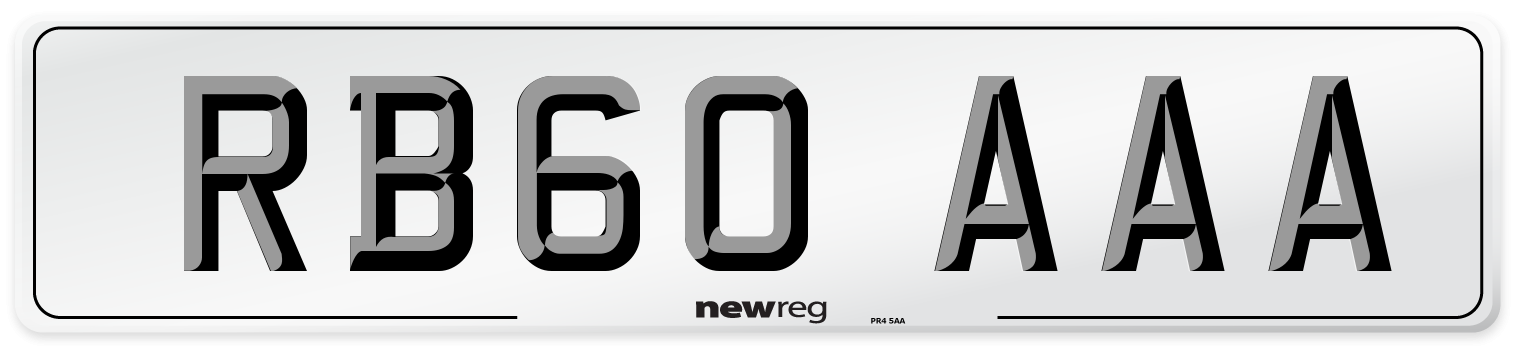 RB60 AAA Number Plate from New Reg